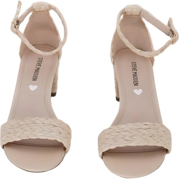 Steve Madden Girls J-Carrson Raffia Block Heel Dress Size 4 Kids - Picture 5 of 6